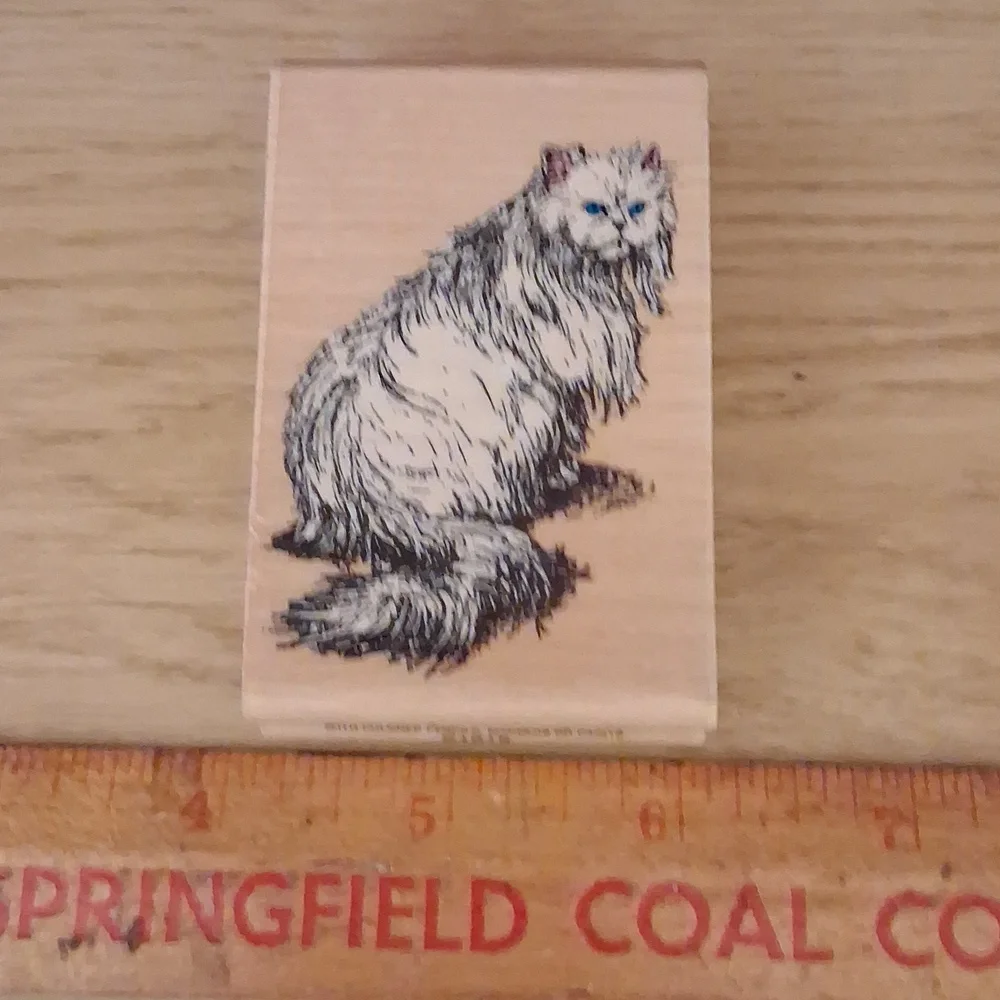 Wooden Cat Stamp